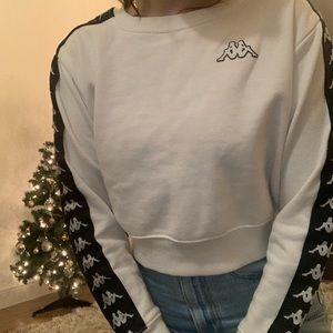KAPPA cropped white sweater. Size small.